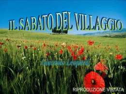 Il sabato del villaggio