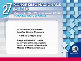 Progetto ReMedial Giacovelli Firenze 18.11.10.