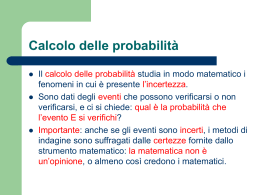 Esempi - Dipartimento di Scienze Matematiche e Informatiche R