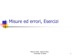 Esercizi_misure - Universita` di Udine