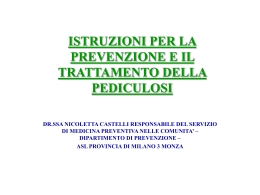 Istruzioni per la prevenzione e il trattamento della pediculosi