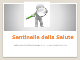 Sentinelle della Salute