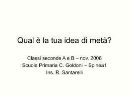 Indagine sull`idea di met&agrave; - Istituto Comprensivo Spinea 1