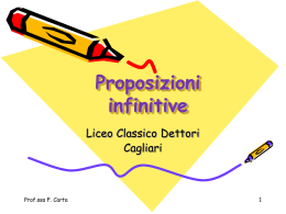 L`infinitiva - Liceo Classico Dettori