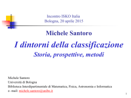 sui dintorni della classificazione: storia, prospettive, metodi