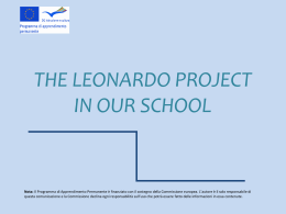 The Leonardo Project in our school