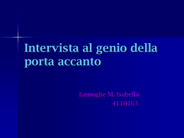 Intervista al genio della porta accanto - matelsup2-2013