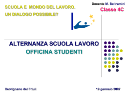 scuola e mondo del lavoro. un dialogo possibile