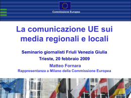 La comunicazione UE sui media regionali e locali