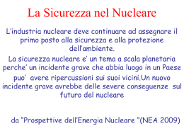 La Sicurezza nel Nucleare