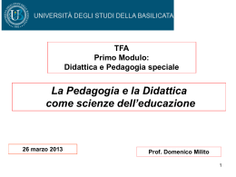 3^ PED - Università degli Studi della Basilicata