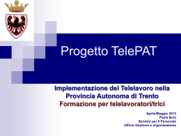Progetto telePAT - Trento - Provincia autonoma di Trento