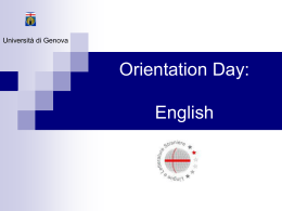 Orientation Day: English Language