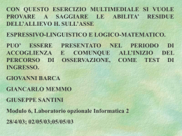 test ingresso memmo - Istituto Fermi Polo Montale