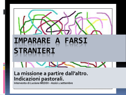 Imparare a farsi stranieri. La missione a partire dall