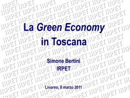 Intervento IRPET - S. Bertini