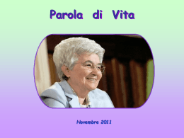 Parola di Vita - Novembre 2011 - Santuario San Calogero Eremita