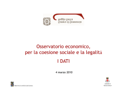 imprese - Osservatorio economico, coesione sociale e legalit&agrave;