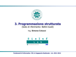 3. Programmazione strutturata - SisInf Lab