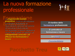 Nuova formazione-lavoro - pacchetto Treu (in power point)
