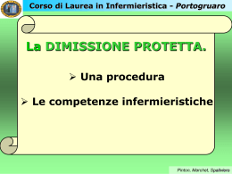 La dimissione protetta - Corso di Laurea in Infermieristica