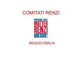 report sui comitati pro Renzi