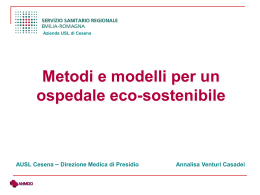 Metodi e modelli per un ospedale eco-sostenibile