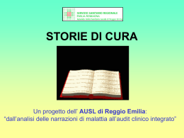 Intervento: Un progetto dell` AUSL di Reggio Emilia