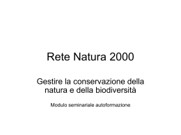 Rete Natura 2000pwp1 - Facoltà di Pianificazione del Territorio