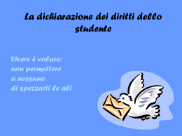La dichiarazione dei diritti dello studente