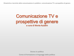 L`ACCESSO DELLE DONNE AI PROGRAMMI TV