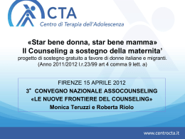 Counseling a sostegno della maternit&agrave;