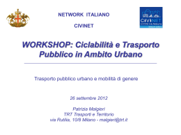 Mobilit&agrave; di genere / ovvero la mobilit&agrave; delle donne