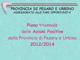 Azioni Positive - Provincia di Pesaro e Urbino