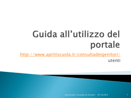 Guida all`utilizzo del portale