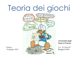 Teoria dei giochi - Orientamento - Universit&agrave; degli Studi di Parma