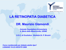 Storia naturale della retinopatia diabetica