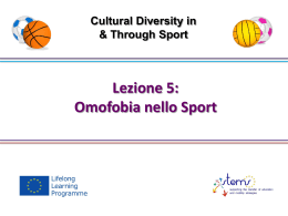 lezione 5 omofobia nello sport