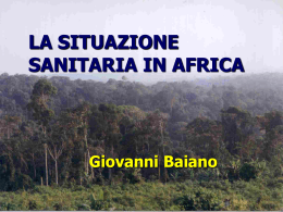 il sistema sanitario africano