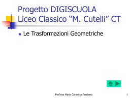 Le trasformazioni geometriche :Le Simmetrie