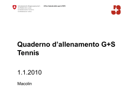 Il quaderno d`allenamento G+S Tennis