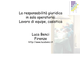 La responsabilit&agrave; per l`abbandono di corpi estranei