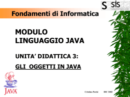La classe - Dipartimento di Matematica e Informatica