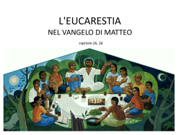 L`EUCARESTIA nel vangelo di Matteo