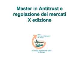 Master in Antitrust e regolazione dei mercati X edizione