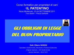 Corso formativo per proprietari di cani &ldquo;IL PATENTINO&rdquo; Asti, 15