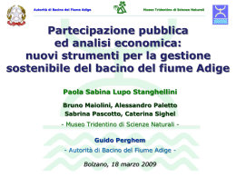 Diapositiva 1 - Autorità di Bacino del Fiume Adige