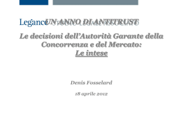 Denis Fosselard - Associazione Antitrust Italiana