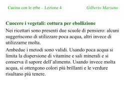 Cucina con le erbe &ndash; Lezione 1 Gilberto Marzano