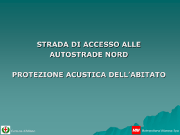strada di accesso alle autostrade nord